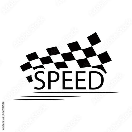 Speed logo isolated on white background. Speed logo for web site, app and logotype design. Creative art concept, vector illustration