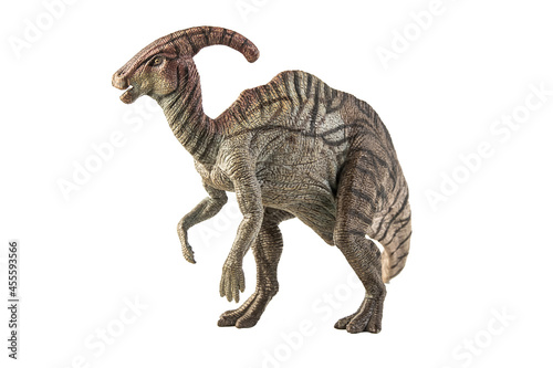 Parasaurolophus Dinosaur on white background photo