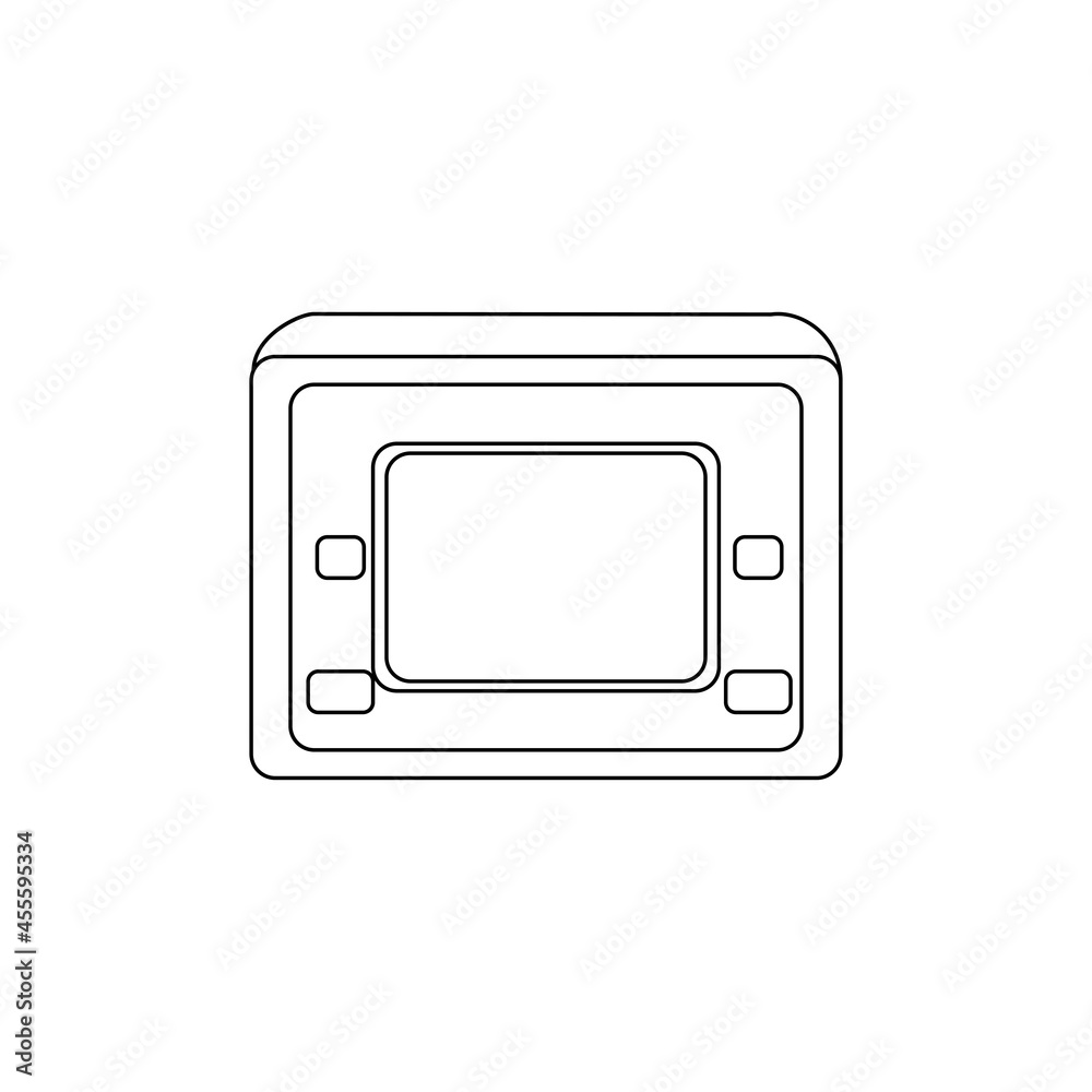 Isolated arcade with an incorporated joystick and screen Vector Isolated arcade with an incorporated joystick and screen Vector