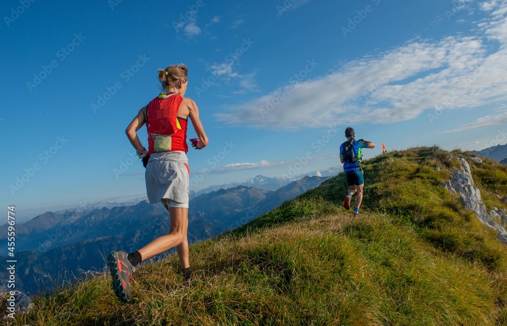  Running race in the Lombardy mountains