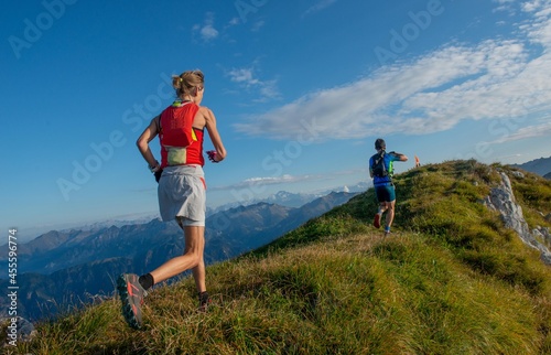  Running race in the Lombardy mountains