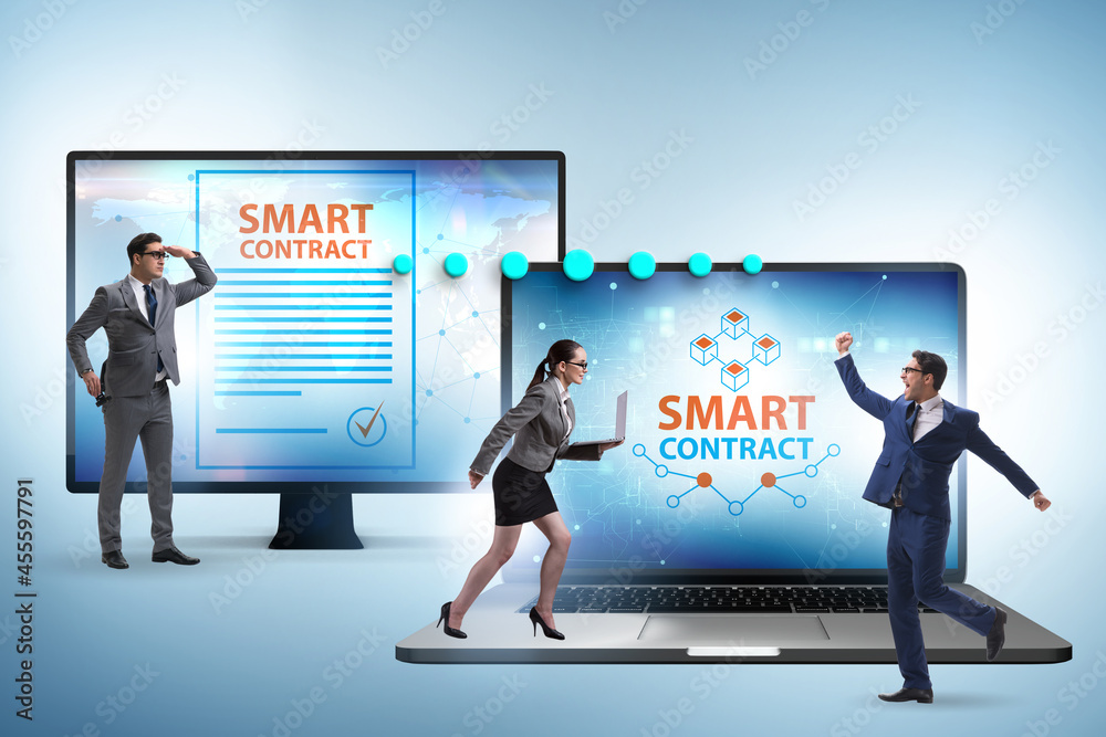 Smart contracts as illustration of blockchain technology Smart contracts as illustration of blockchain technology