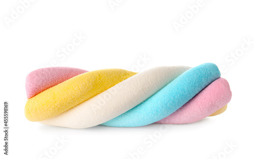 Tasty marshmallow on white background