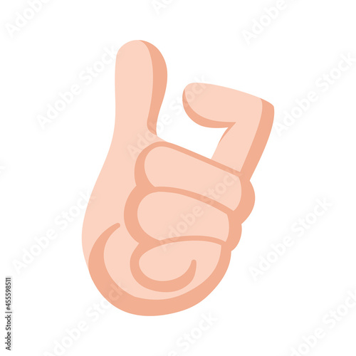 Isolated hand doing sign language Vector illustration