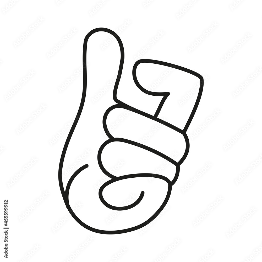 Isolated hand doing sign language Vector illustration Isolated hand doing sign language Vector illustration