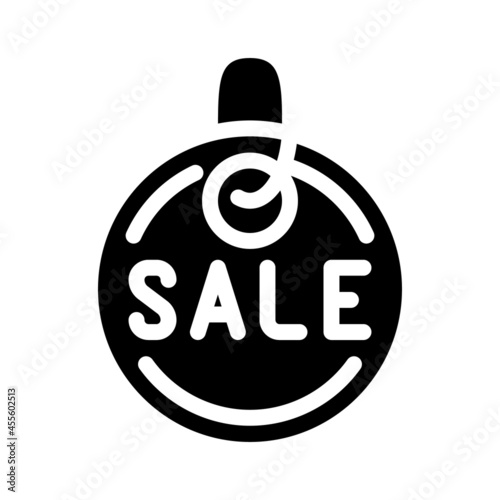 trinket sale glyph icon vector. trinket sale sign. isolated contour symbol black illustration