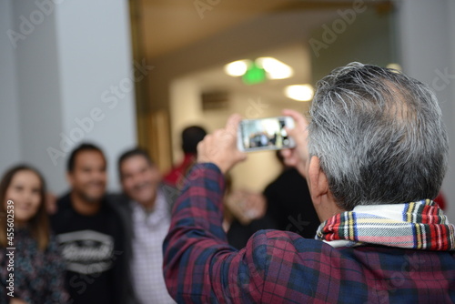 Crown taking photos