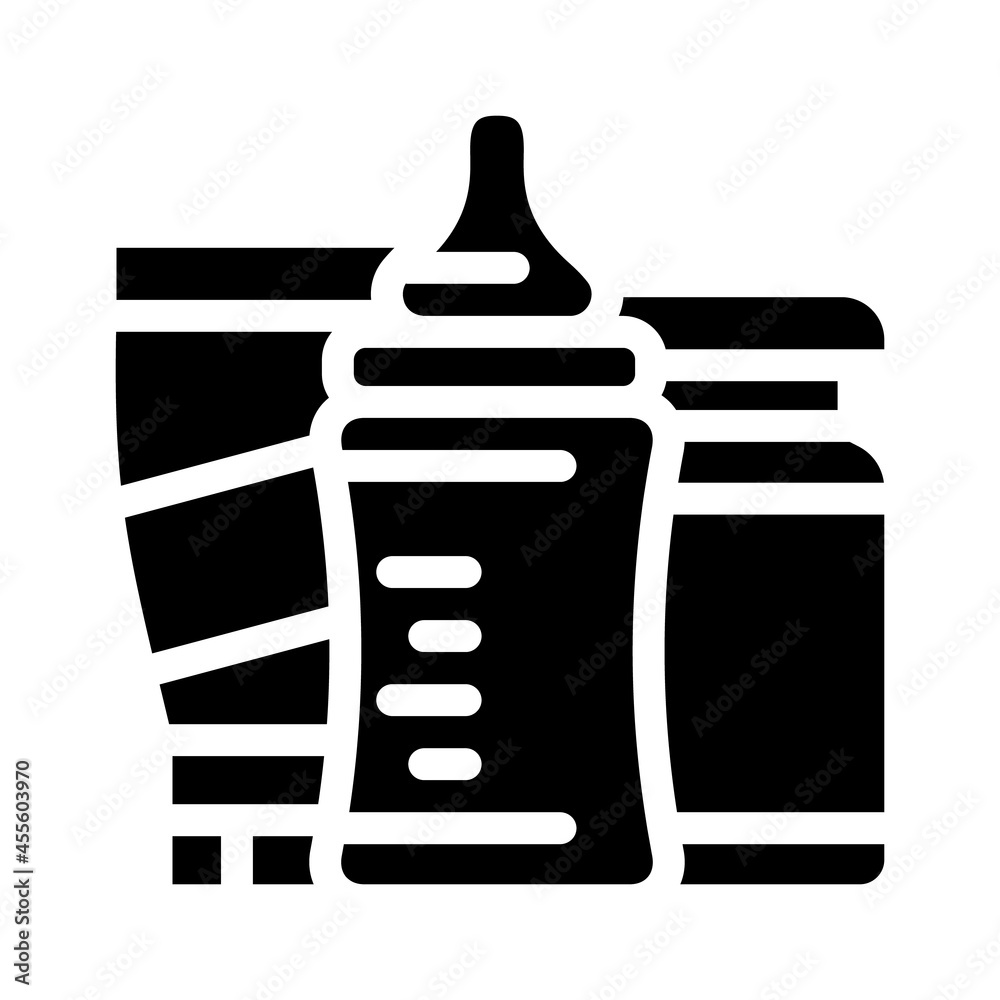 baby food department glyph icon vector. baby food department sign. isolated contour symbol black illustration baby food department glyph icon vector. baby food department sign. isolated contour symbol black illustration