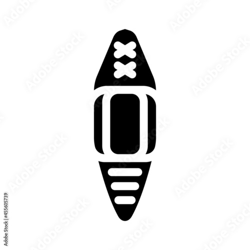 kayak water sport glyph icon vector. kayak water sport sign. isolated contour symbol black illustration