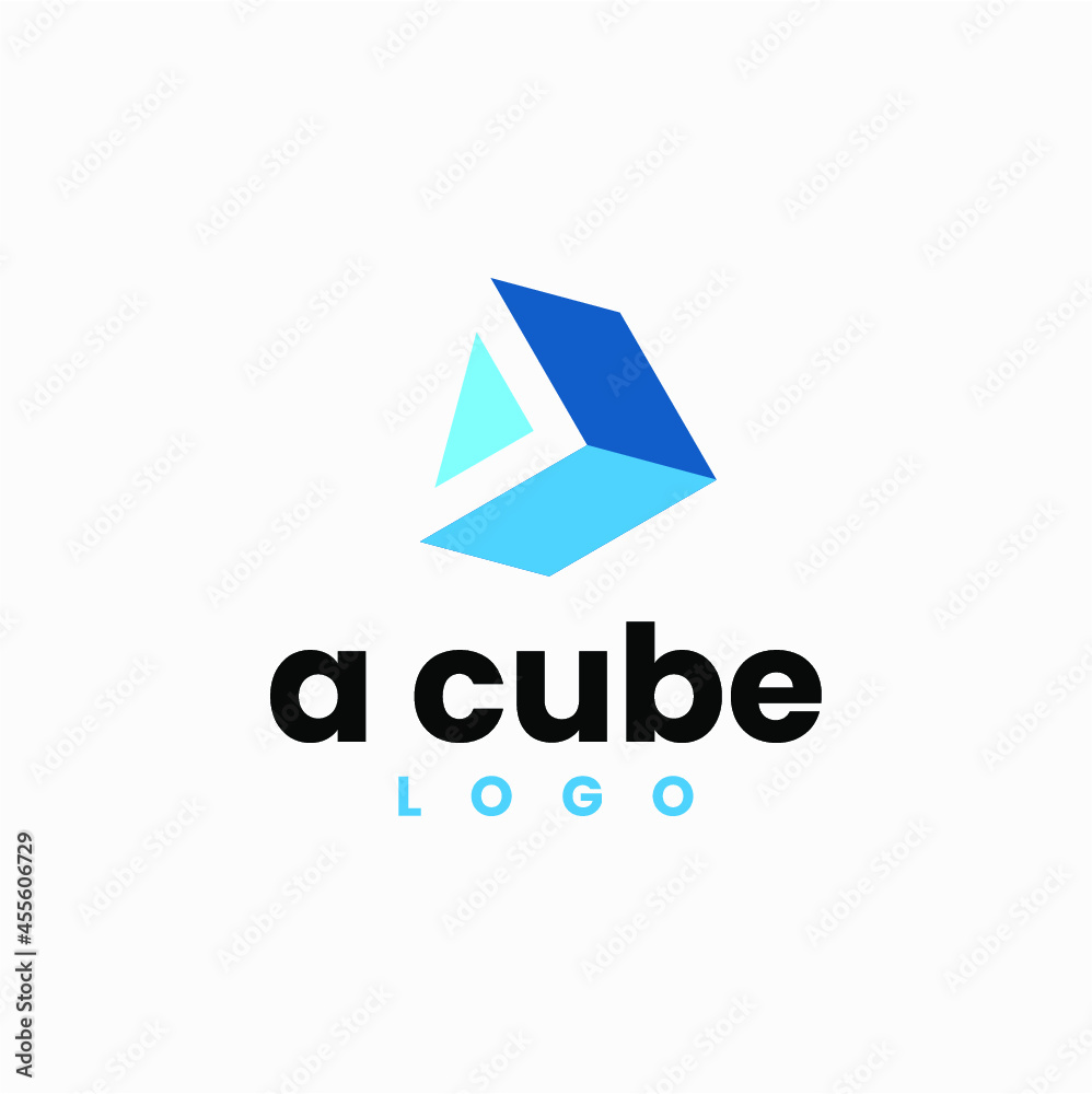 Fototapeta premium A Box cube logo vector image