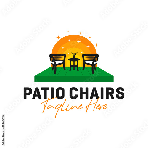 home patio furniture inspiration illustration logo