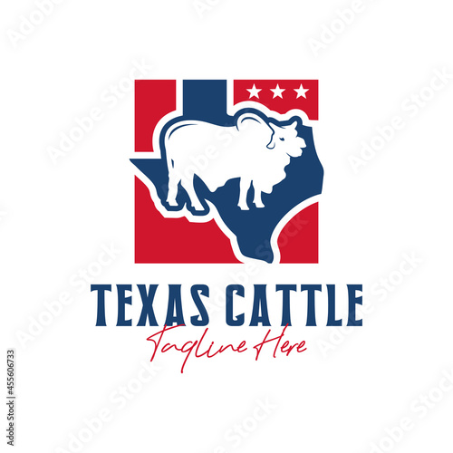 texas cow inspiration illustration logo design