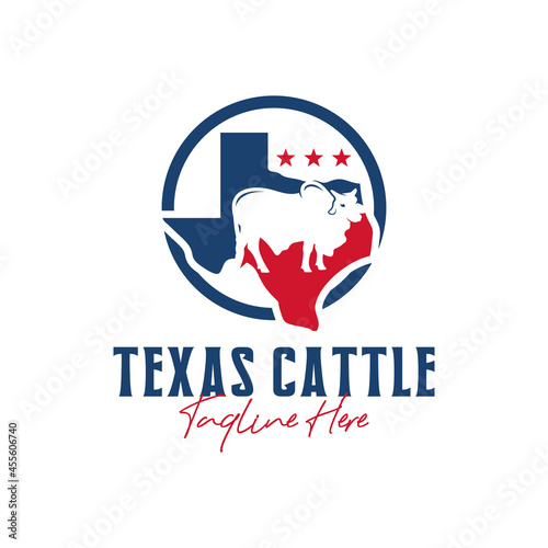 texas cow inspiration illustration logo design