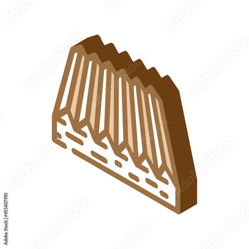 tactile flooring isometric icon vector. tactile flooring sign. isolated symbol illustration
