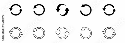 refresh icon, reload icon, rotation icon vector refresh symbol illustrations