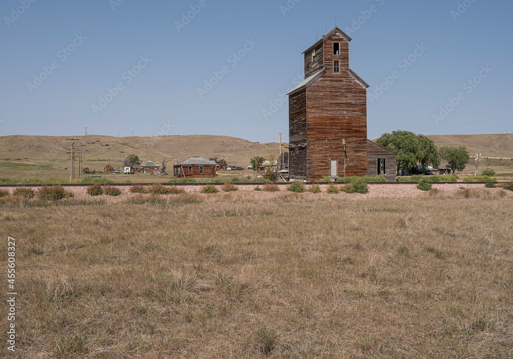 Distant view of the ghost town of Owanka, South Dakota, USA Distant view of the ghost town of Owanka, South Dakota, USA