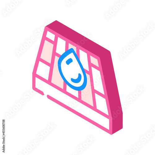 waterproof layer floor isometric icon vector. waterproof layer floor sign. isolated symbol illustration