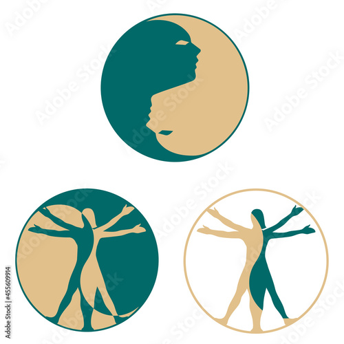 Yin Yang people symbol vector format this is  about balance in gender, man and woman, positive and negative.
can be used as symbol, design element, tshirt graphic, or any other purpose.