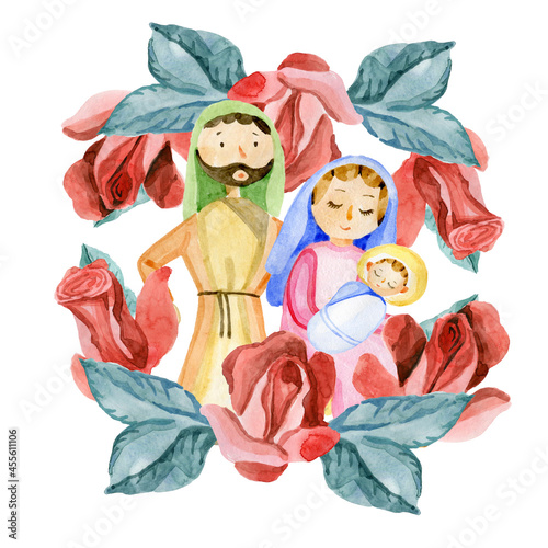 Fotografie Virgin Mary, baby Jesus, Josiv