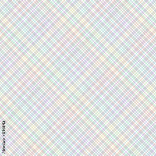 Rainbow Pastel Diagonal Plaid Tartan textured Seamless Pattern Design