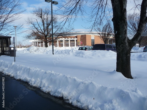 The University of Virginia winter snow landscape 