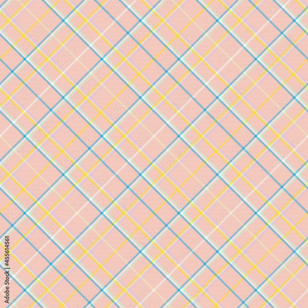Rainbow Pastel Diagonal Plaid Tartan textured Seamless Pattern Design Rainbow Pastel Diagonal Plaid Tartan textured Seamless Pattern Design