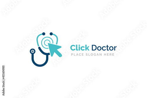 Online medical logo design template. Health and medicine symbol