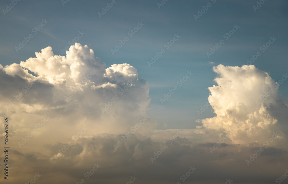 Beautiful sky with clouds background. The softness of the clouds and the brightness of the sky. Light blue background. Relaxing feeling and inspirational. copy space. Beautiful sky with clouds background. The softness of the clouds and the brightness of the sky. Light blue background. Relaxing feeling and inspirational. copy space.