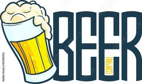 Cute and funny logo for fresh beer store or company