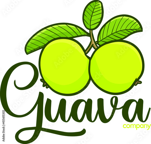 Cute and funny logo for guava store or company