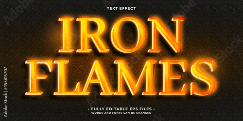 Wallpaper Mural hot glowing iron flames text effect editable eps vector	 Torontodigital.ca