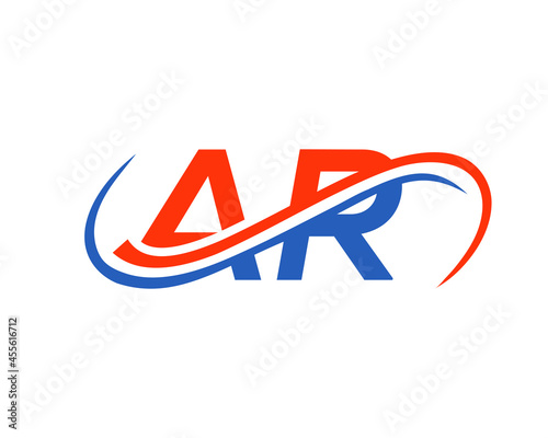 AR logo Design for Financial, Development, Investment, Real Estate And Management Company Vector Template. AR Letter Linked Business Logo. Initial AR Logo Design