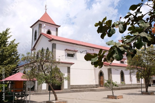 A scenic external view of Motael Church in the city centre of Dili, Timor Leste, Southeast Asia photo