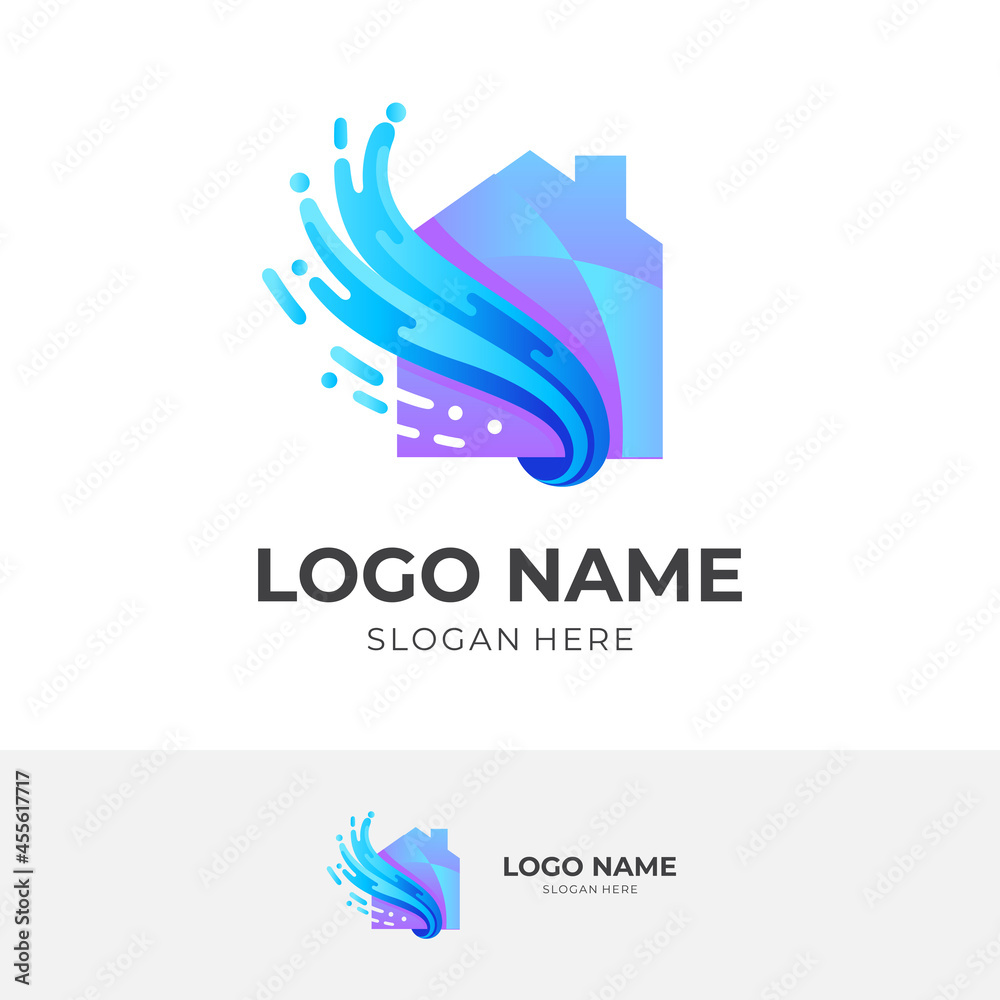 Fototapeta premium abstract house design logo illustration, real estate icons