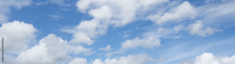 Blue sky background with white clouds. Panorama Blue sky background with white clouds. Panorama