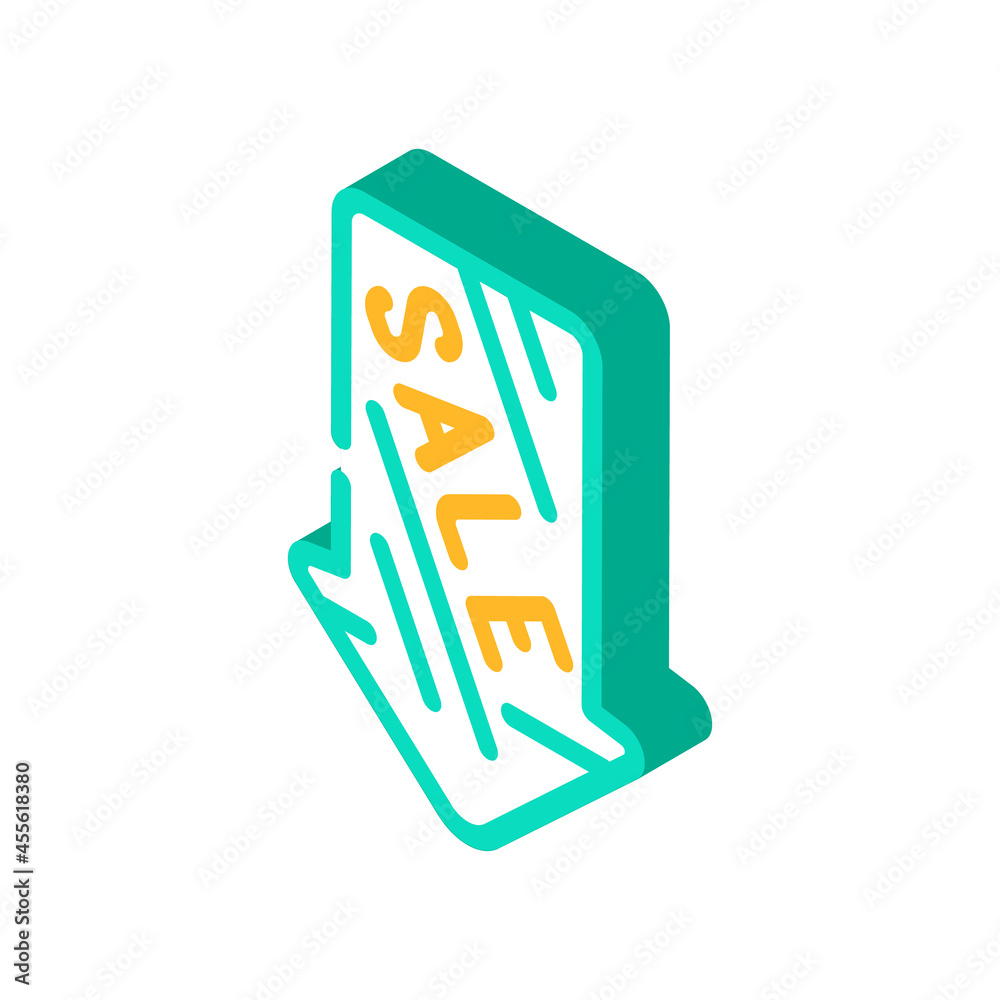 arrow pointing sale isometric icon vector. arrow pointing sale sign. isolated symbol illustration arrow pointing sale isometric icon vector. arrow pointing sale sign. isolated symbol illustration
