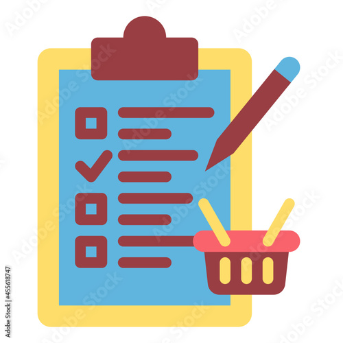 shopping list flat icon