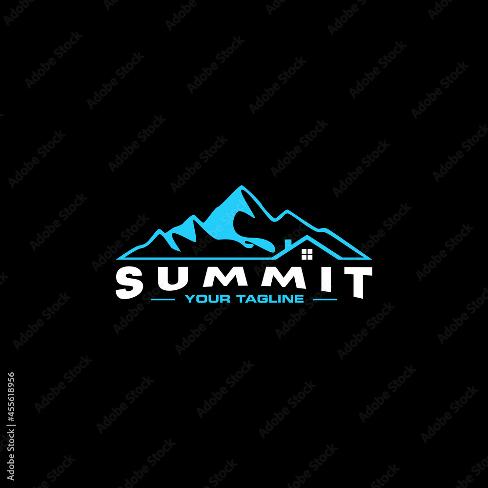 Simple Mountain and Roof house image graphic icon logo design abstract concept vector stock. Can be used as a symbol related to Adventure. Simple Mountain and Roof house image graphic icon logo design abstract concept vector stock. Can be used as a symbol related to Adventure.