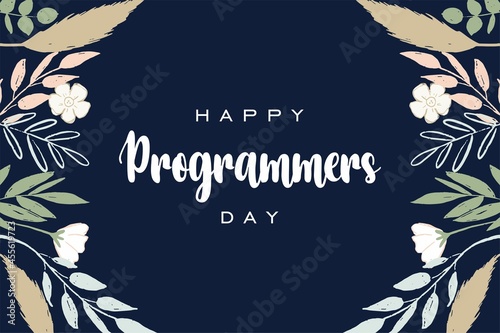 Programmer day. Holiday concept. Template for background, banner, card, poster with text inscription. Vector EPS10 illustration