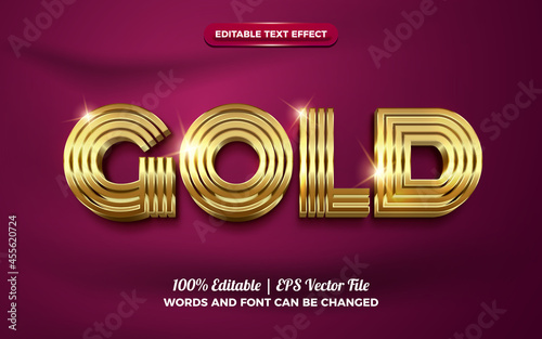 Luxury Gold shiny 3d editable text effect