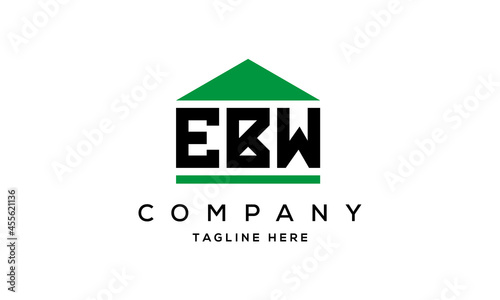 EBW three letter house for real estate logo design photo