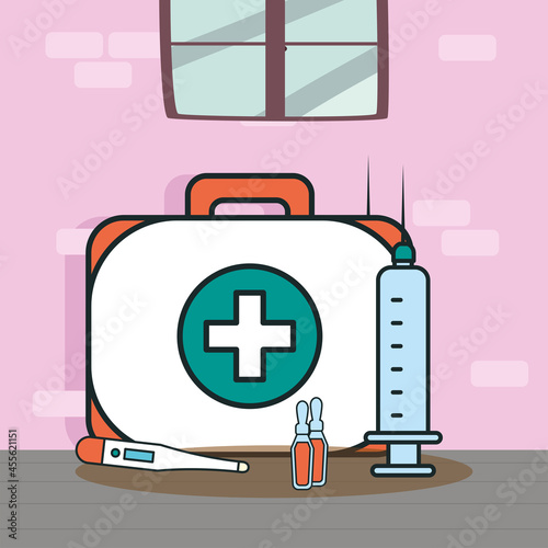 medical kit and syringe
