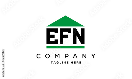 EFN three letter house for real estate logo design photo