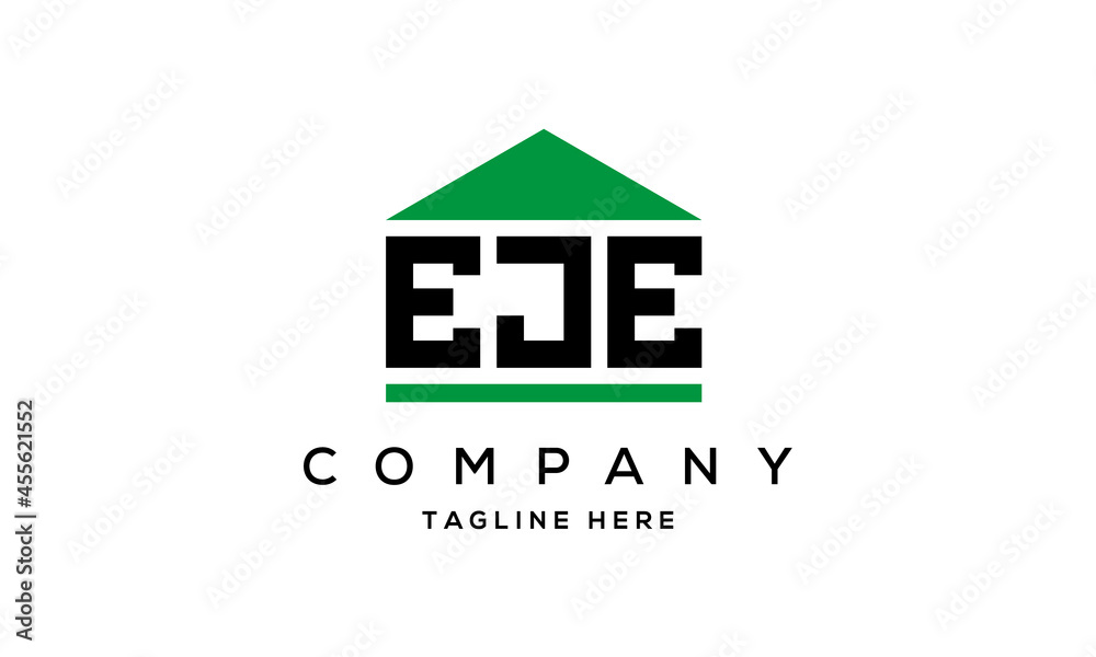 EJE three letter house for real estate logo design EJE three letter house for real estate logo design