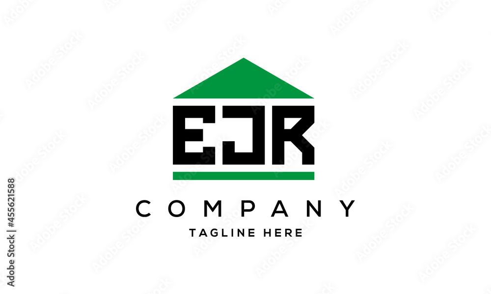 EJR three letter house for real estate logo design EJR three letter house for real estate logo design
