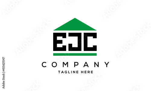 EJC three letter house for real estate logo design