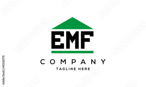 EMF three letter house for real estate logo design