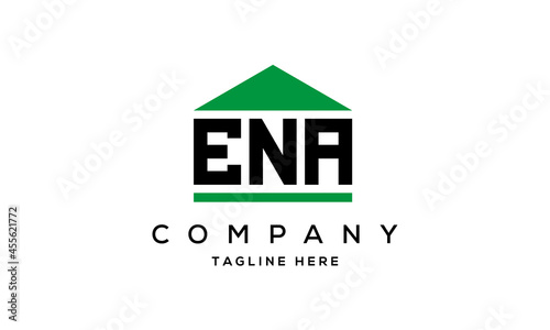 ENA three letter house for real estate logo design