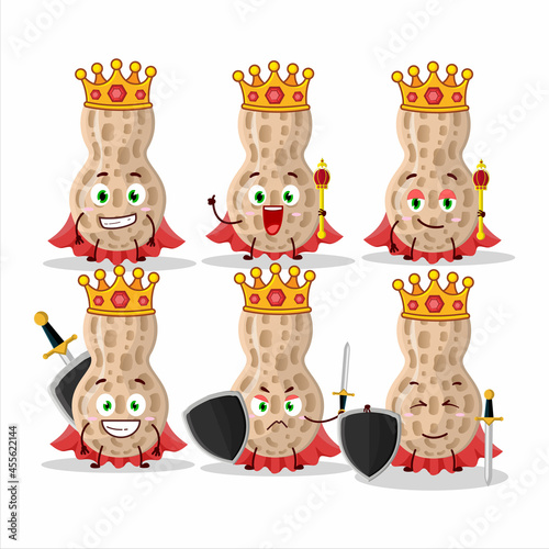 A Charismatic King peanut cartoon character wearing a gold crown