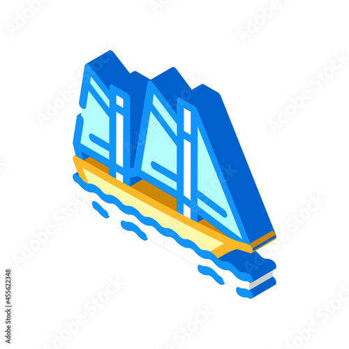 sailing water sport isometric icon vector. sailing water sport sign. isolated symbol illustration